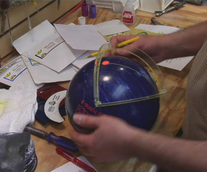 Drilling a bowling ball